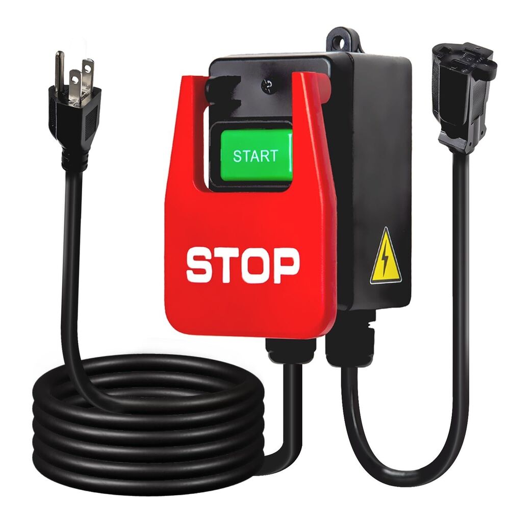 Powertec 120V Paddle Switch, 15 Amp, Knee Paddle, 5.5ft Cord